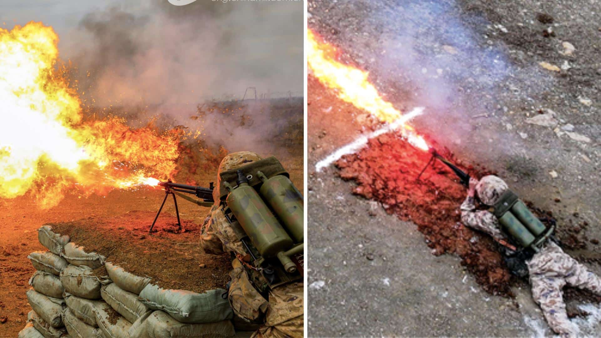 「恐ろしい兵器」：中国軍、人肉を数秒で溶かす破壊的な火炎放射器を配備