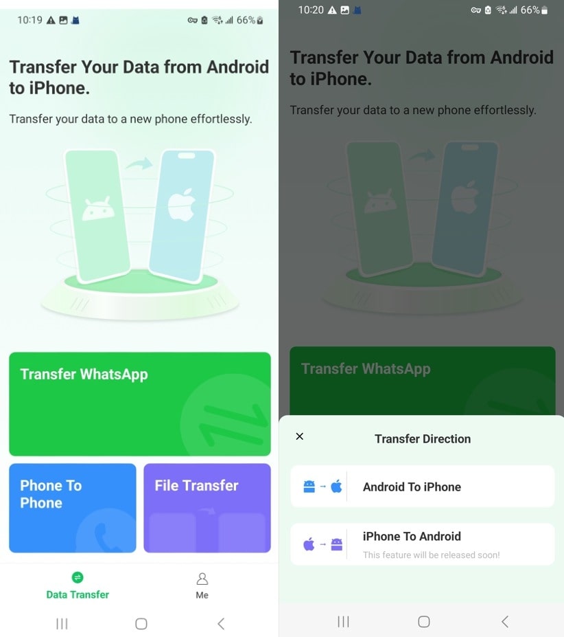 簡単にセットアップした後、AndroidからiPhoneにデータを転送する方法