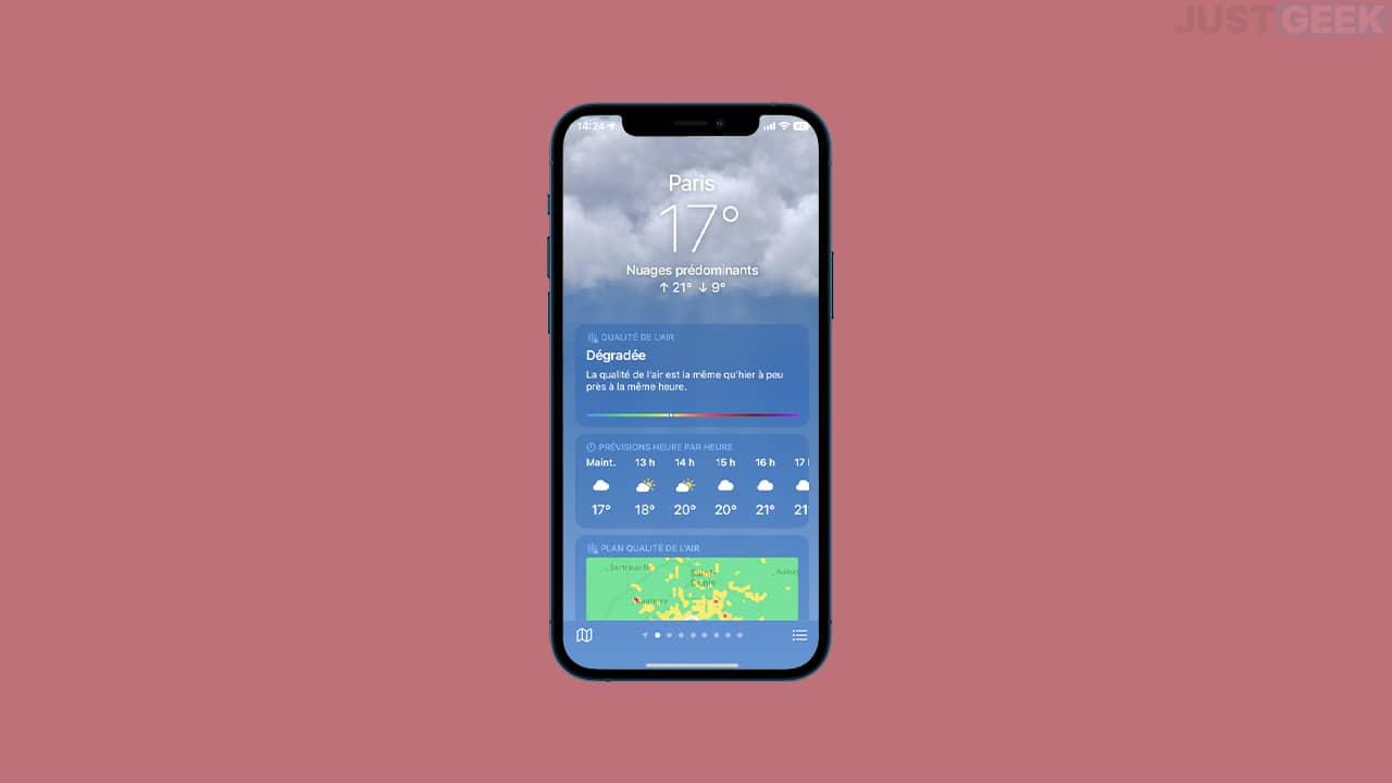 雨や雪の場合に警告するようにiPhoneを構成してください