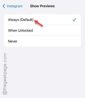 Instagram の通知が iPhone のロック画面に表示されない